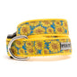 Yellow and Blue Sunflower Nylon Dog Collar in blue, main product view