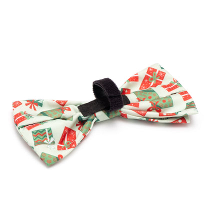 Presents Dog Bow Tie – Polyester, Green, Sizes S, L