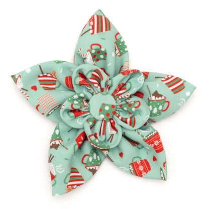 Holiday Lattes Dog Flower – Polyester, Green, Sizes S, L