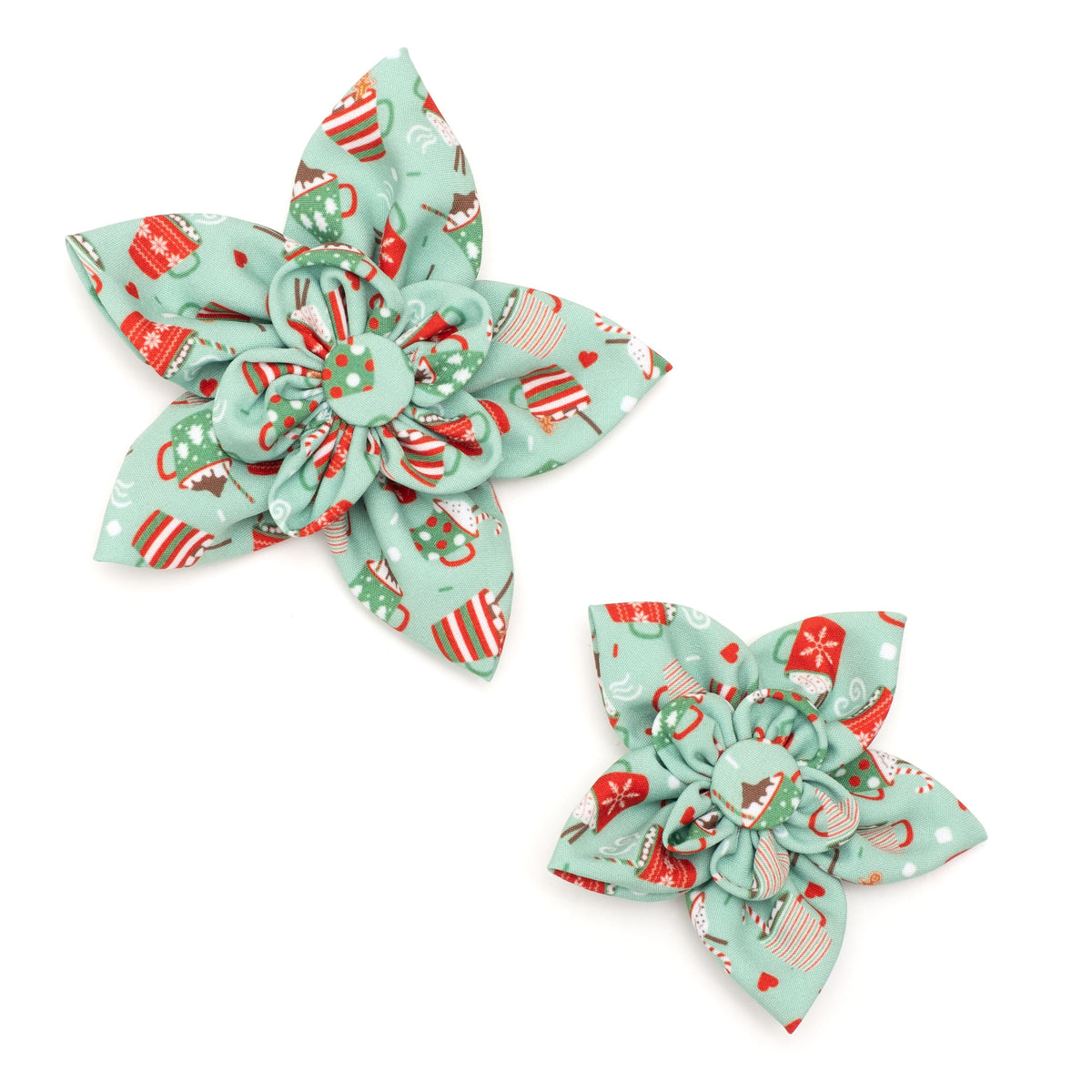 Holiday Lattes Dog Flower – Polyester, Green, Sizes S, L