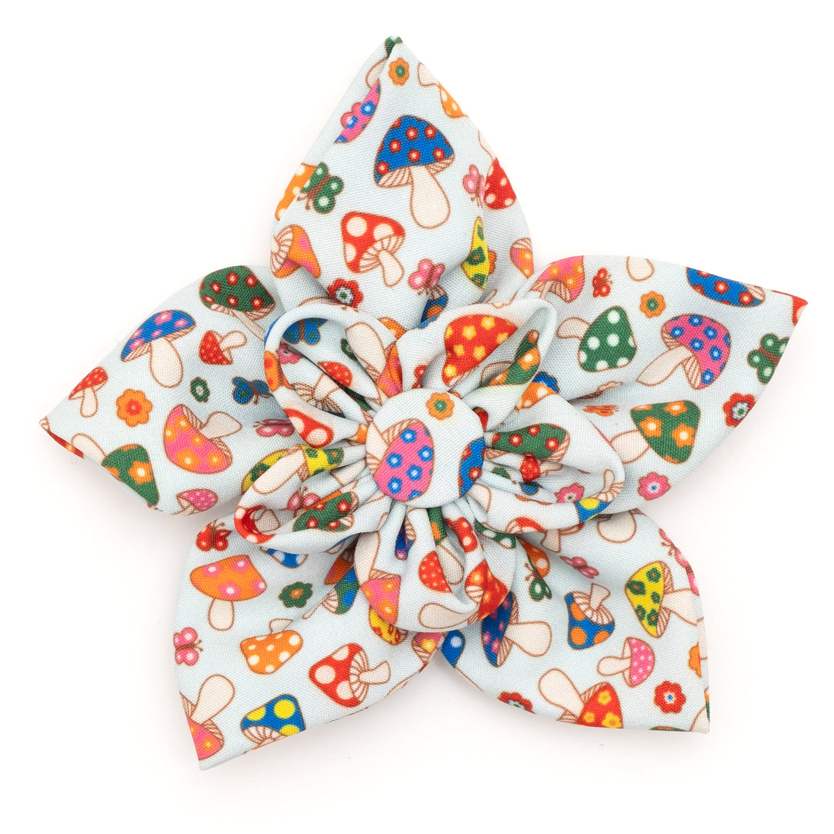 Mushrooms Dog Flower – Polyester, Mint Green, Sizes S, L