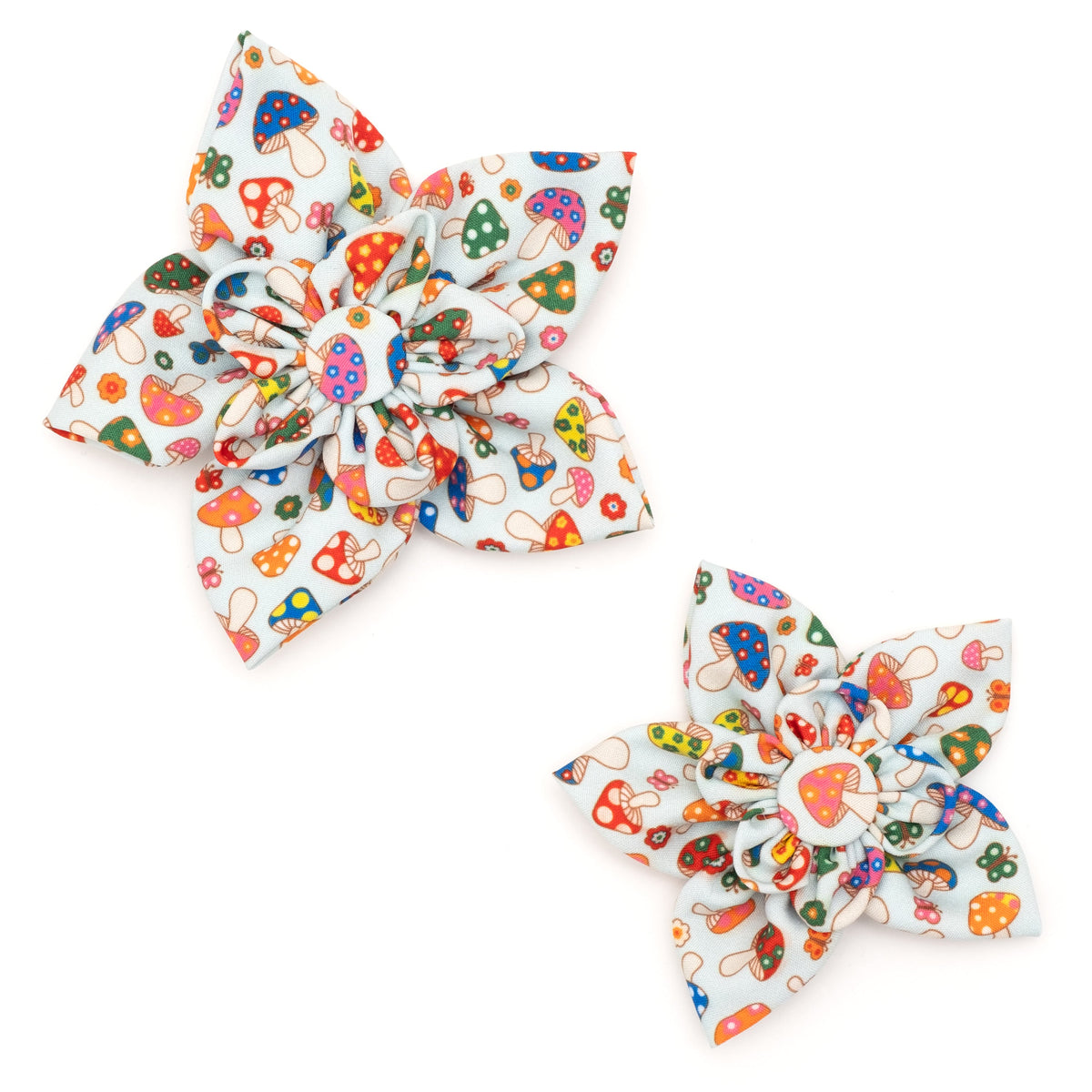 Mushrooms Dog Flower – Polyester, Mint Green, Sizes S, L