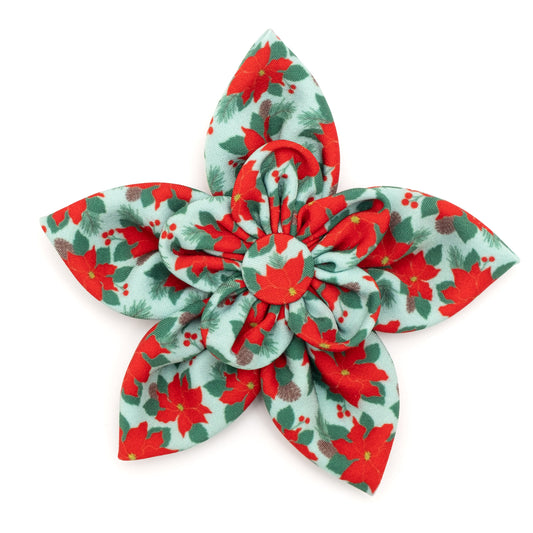 Poinsettias Dog Flower – Polyester, Green, Sizes S, L