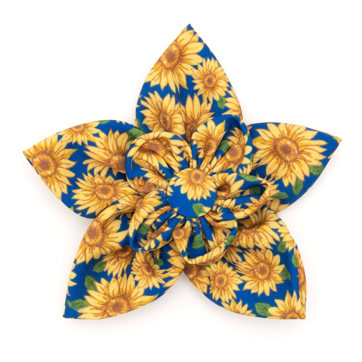 Sunflowers Dog Flower – Polyester, Blue, Sizes S, L