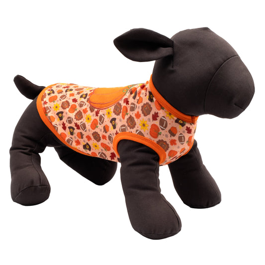 Fallelujah Dog Tank Top – Polyester, Peach, Sizes XS–XXL