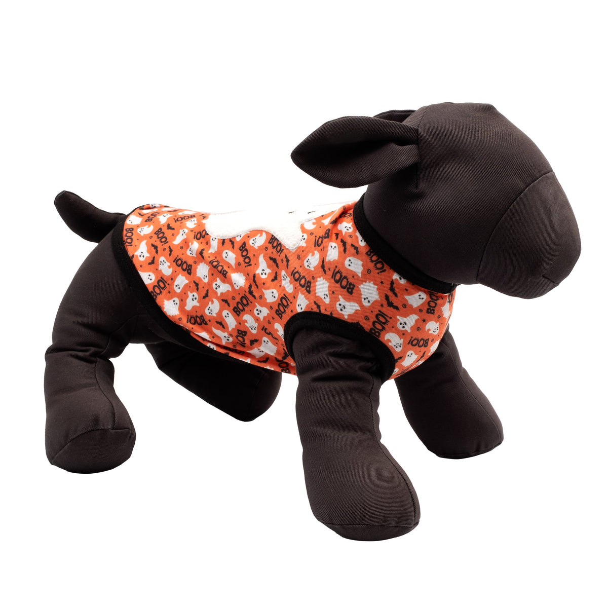 Spooky Dog Tank Top – Polyester, Orange, Sizes XS–XXL