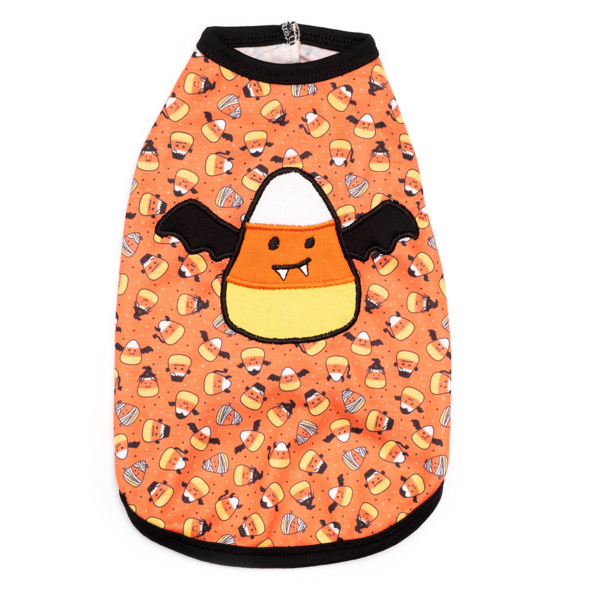 Candy Corn Ghouls Dog Tank Top – Polyester, Orange, Sizes XS–XXL