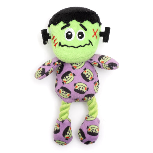 Green Monster Catnip Cat Toy, front view of green monster