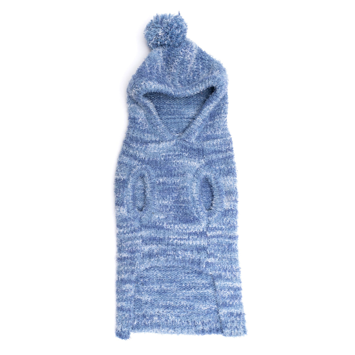 Space Dye Hoodie Dog Sweater – Polyester, Blue & Pink, Sizes XXS–XXL