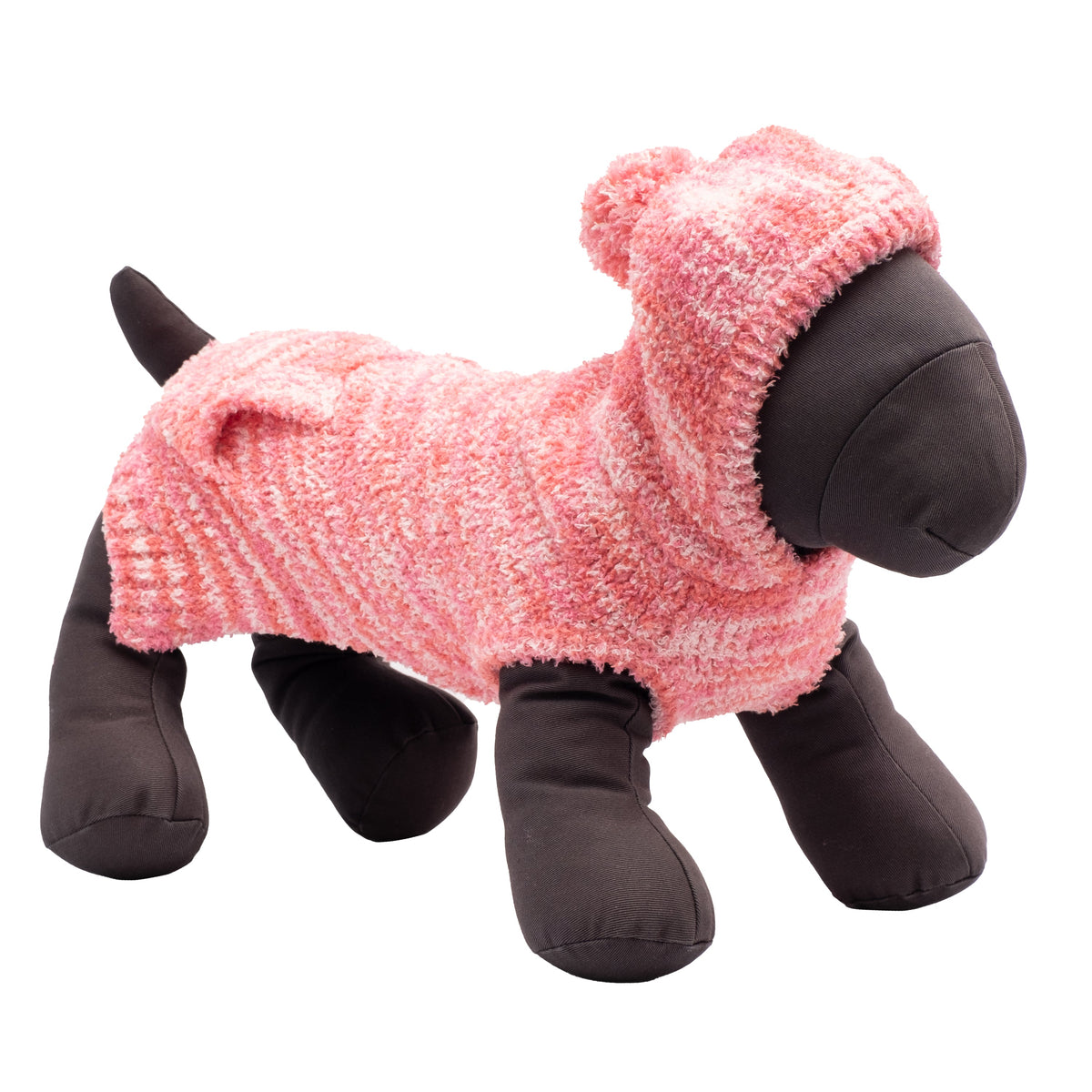 Space Dye Hoodie Dog Sweater – Polyester, Blue & Pink, Sizes XXS–XXL