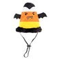Candy Corn Ghouls Party Dog Hat – Nylon, Multicolored, Sizes S, L