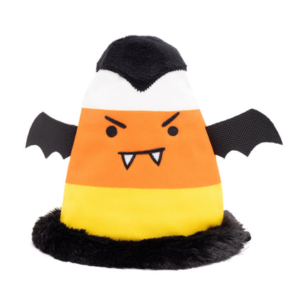 Candy Corn Ghouls Party Dog Hat – Nylon, Multicolored, Sizes S, L