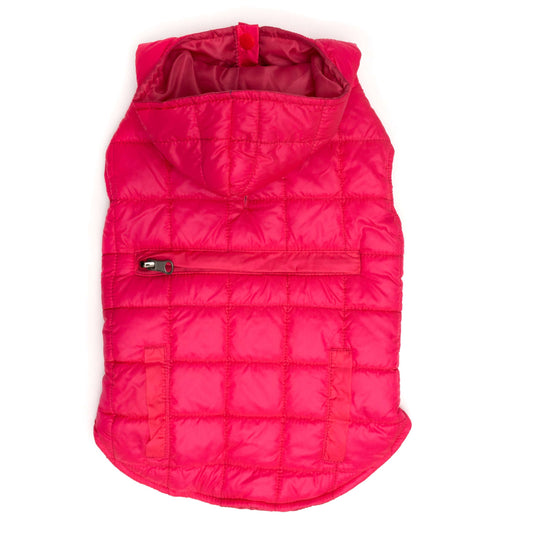 Packable Dog Puffer Jacket, pink, main product view