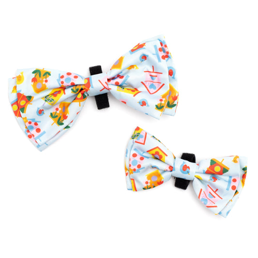 Birdhouses Dog Bow Tie – Polyester, Blue, Sizes S, L