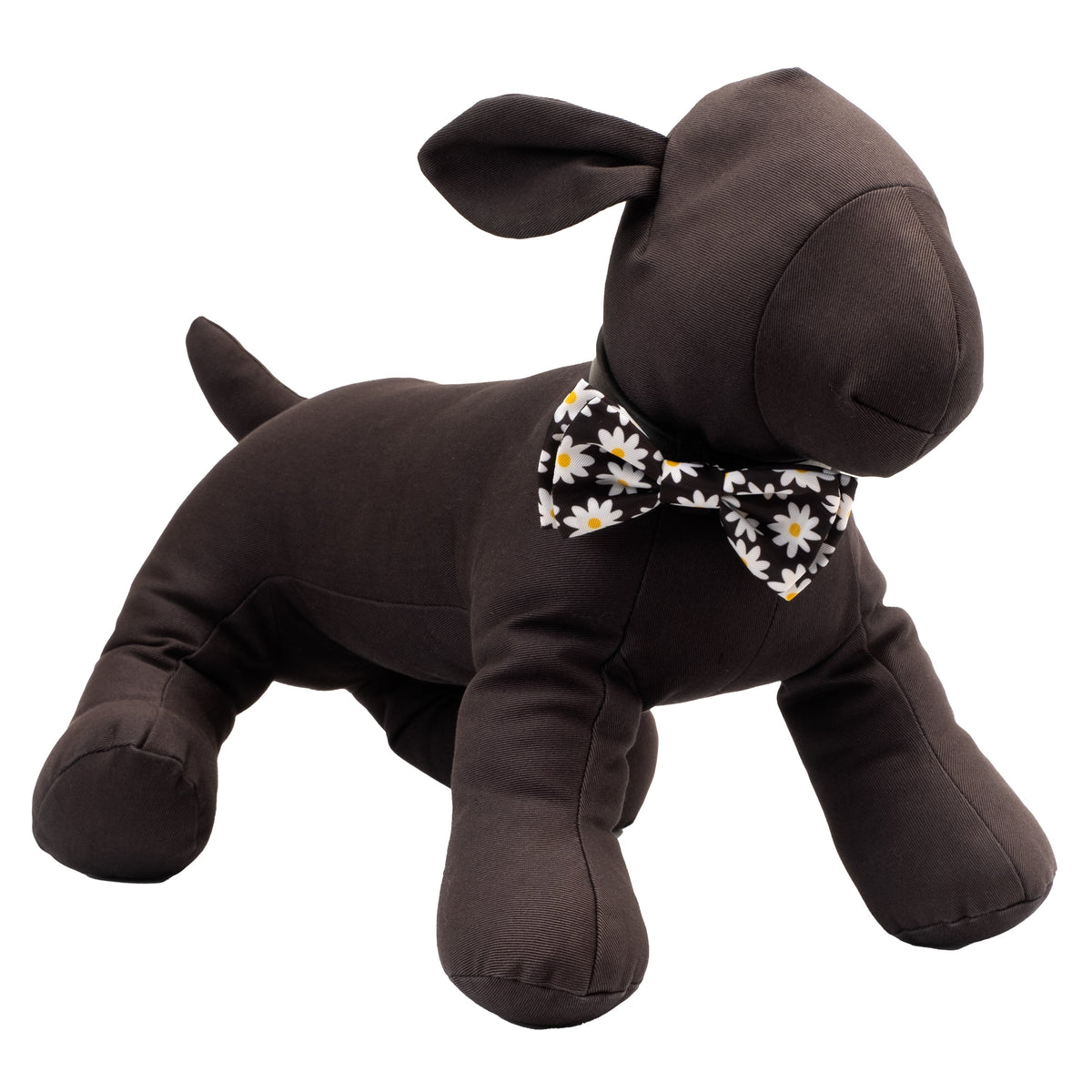 Lazy Daisy Dog Bow Tie – Polyester, Black, Sizes S, L