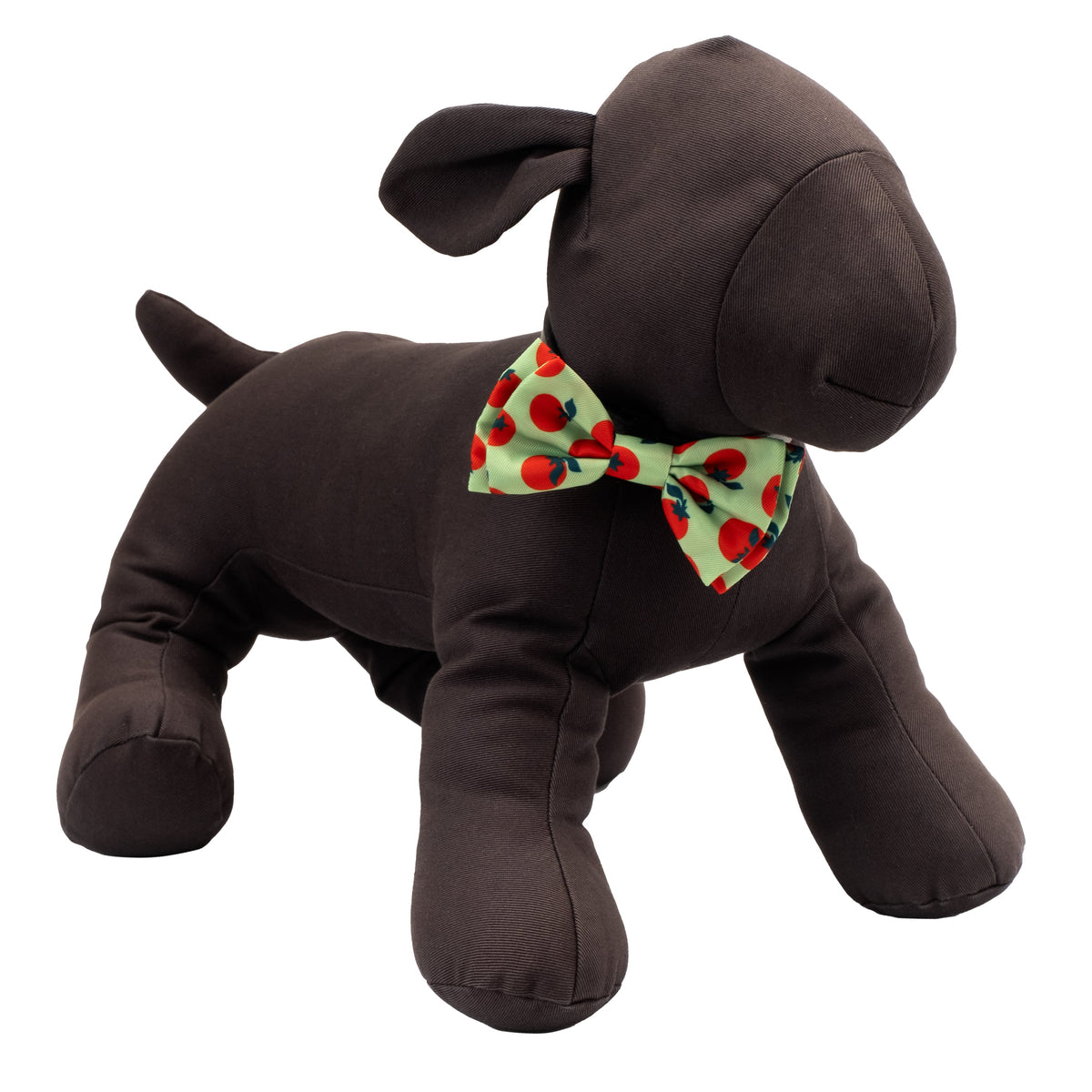 Tomatoes Dog Bow Tie – Polyester, Green, Sizes S, L