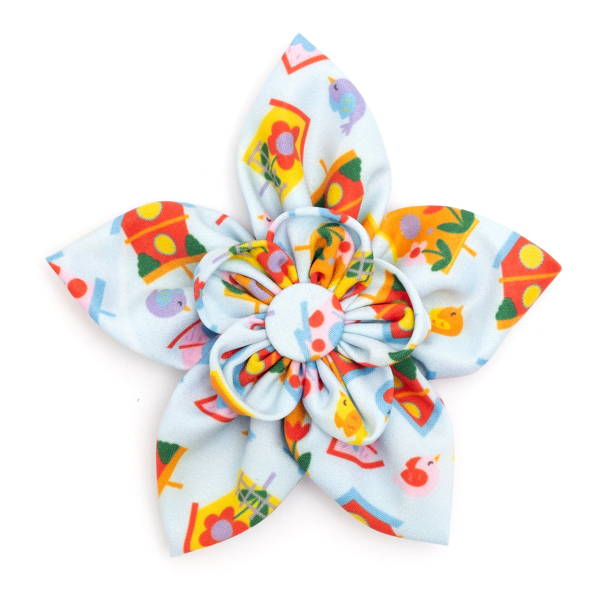Birdhouses Dog Flower – Polyester, Blue, Sizes S, L