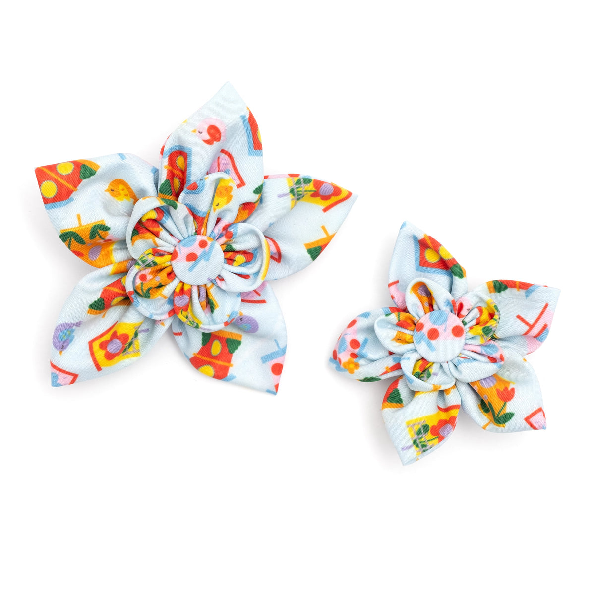 Birdhouses Dog Flower – Polyester, Blue, Sizes S, L