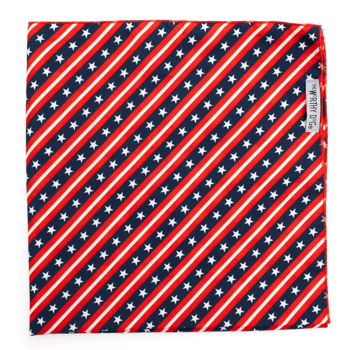 Bias Stars and Stripes Dog Bandana – Polyester, Red/White/Blue, Sizes S, L