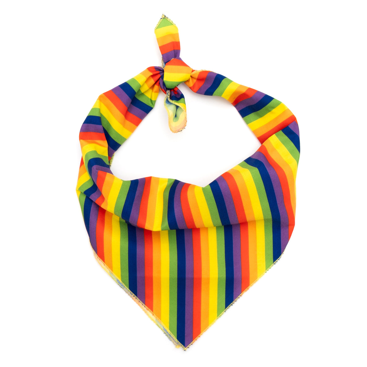 Rainbow Dog Bandana – Polyester, Multicolored, Sizes S, L