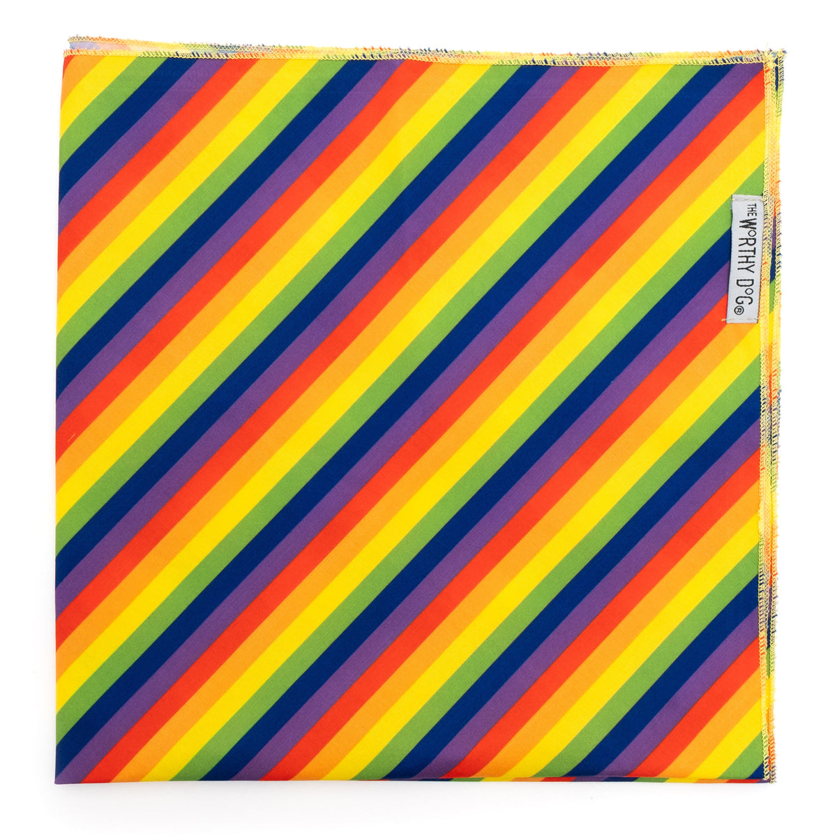 Rainbow Dog Bandana – Polyester, Multicolored, Sizes S, L