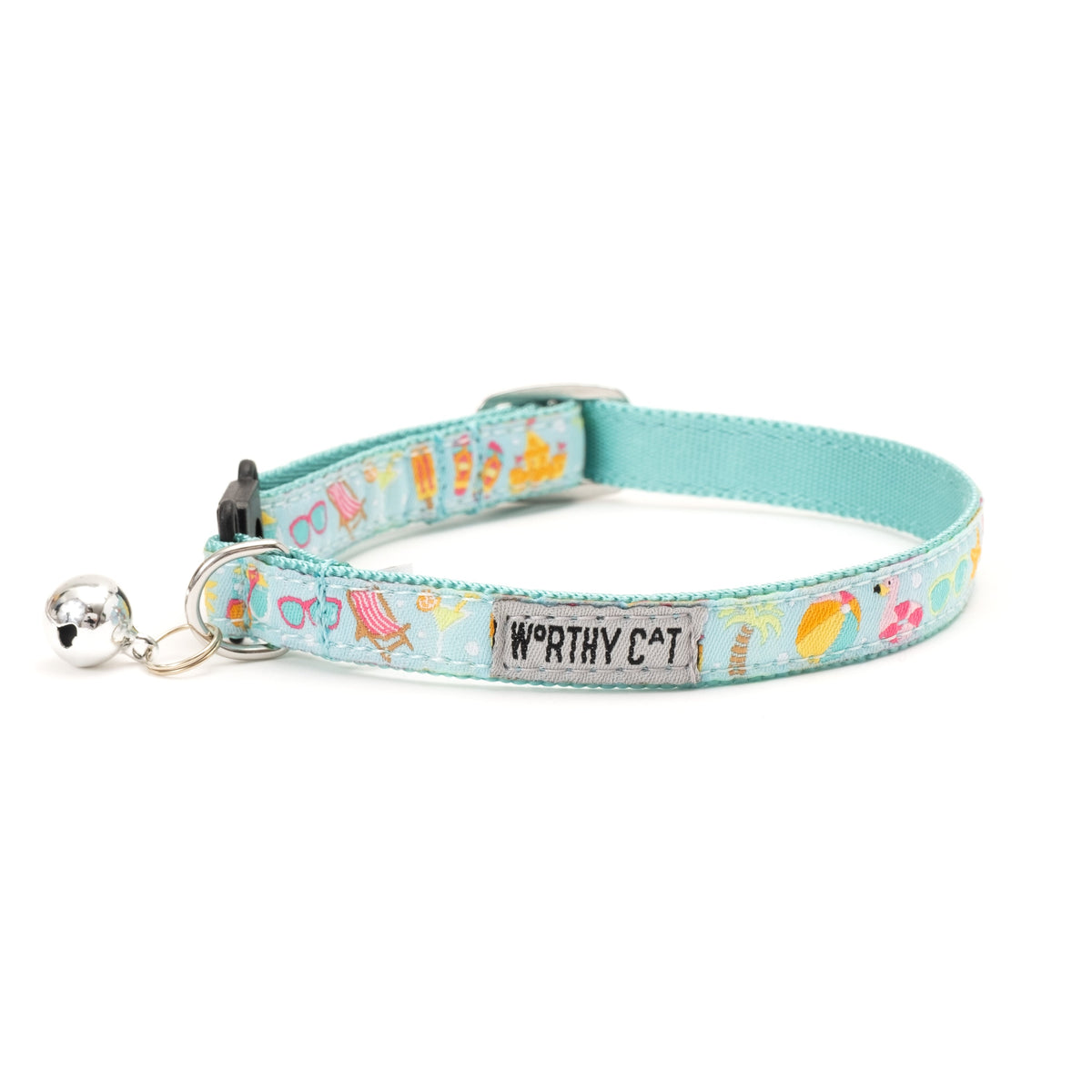 Life's a Beach Cat Collar – Mint Green, Size One Size