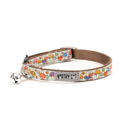 Mushrooms Cat Collar – Mint, Size One Size