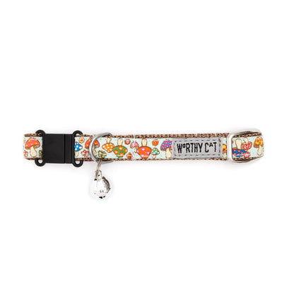 Mushrooms Cat Collar – Mint, Size One Size