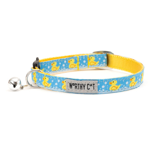 Rubber Duck Cat Collar – Blue, Size One Size