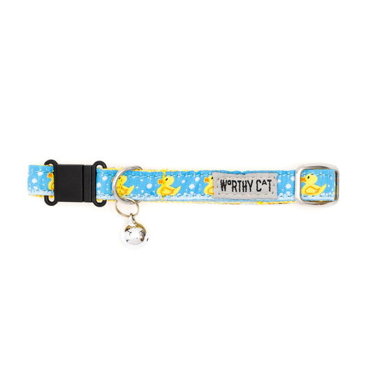 Rubber Duck Cat Collar – Blue, Size One Size