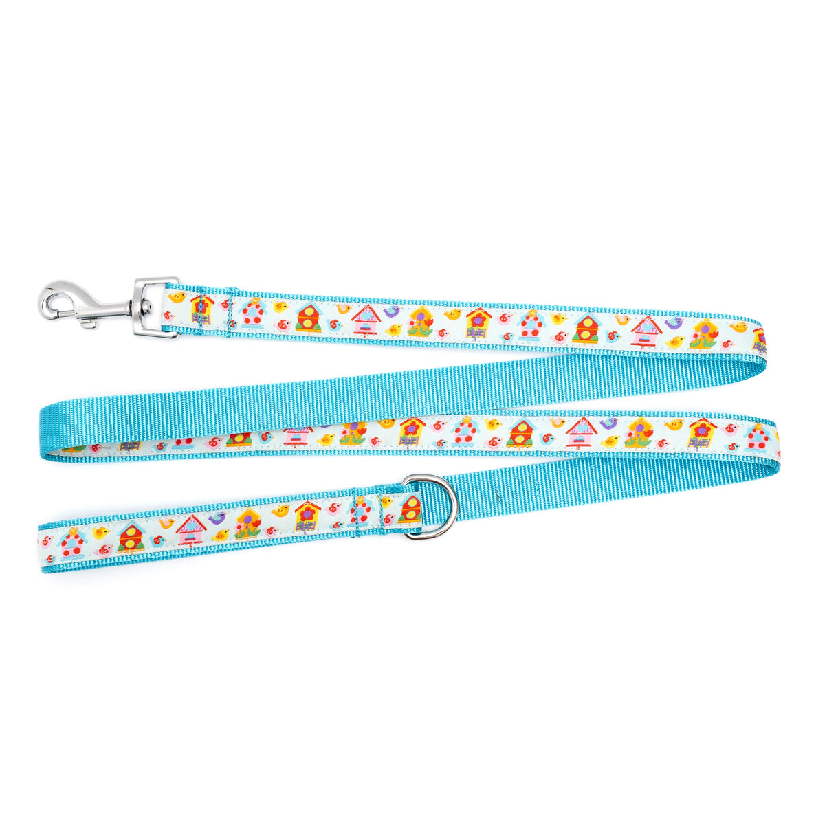 Birdhouses Dog Leash – Blue, Sizes S, L