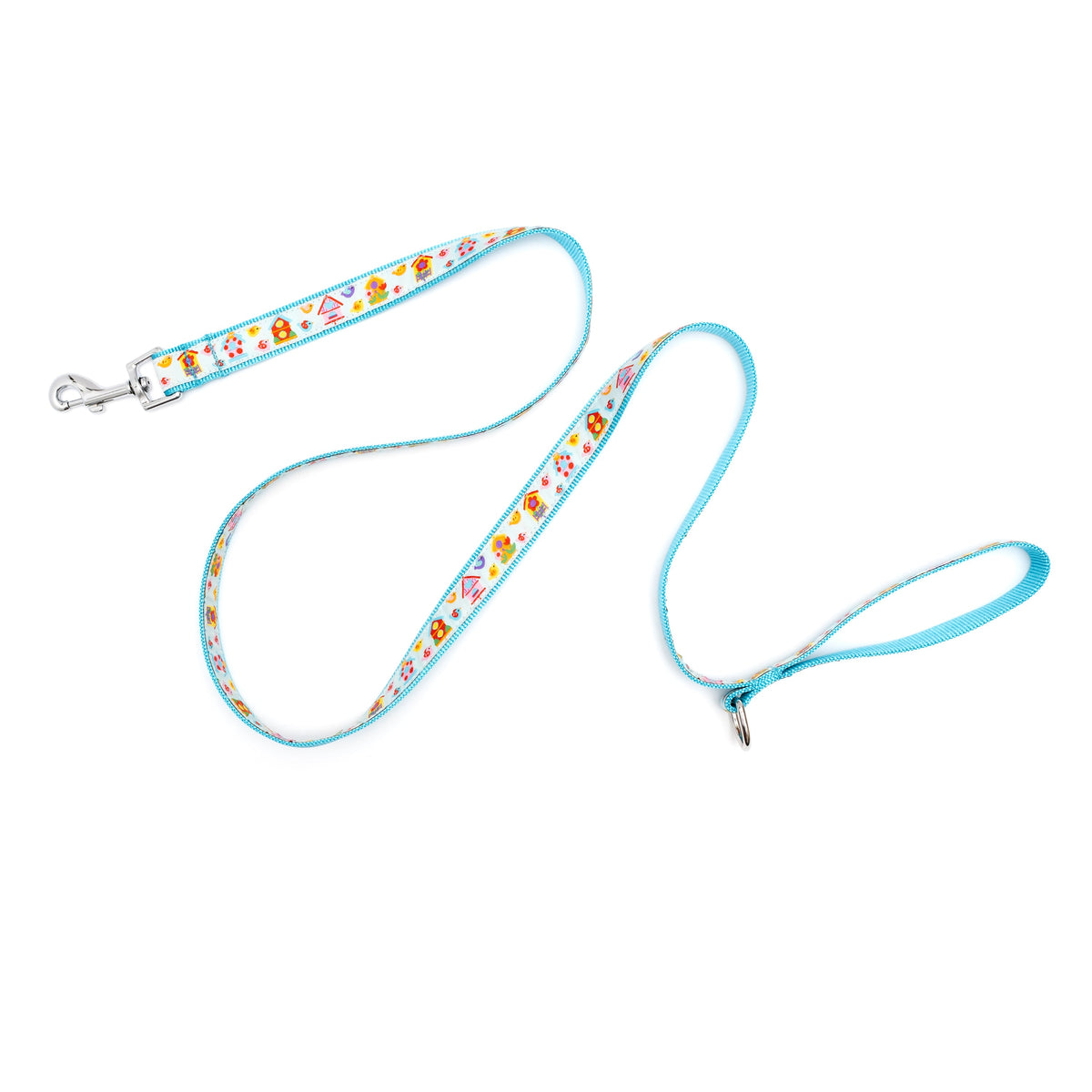 Birdhouses Dog Leash – Blue, Sizes S, L