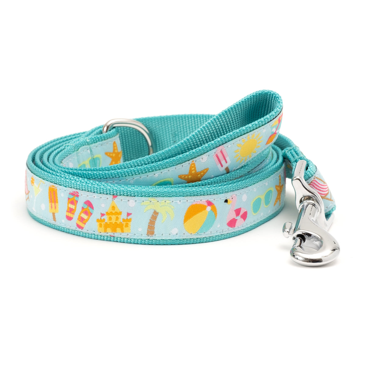 Life's a Beach Dog Leash – Mint Green, Sizes S, L
