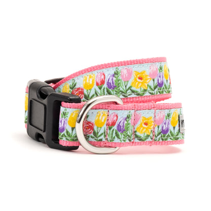 Hello Spring Dog Collar – Blue, Sizes XS–XL