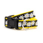 Black Daisy Nylon Dog Collar in black, main product view