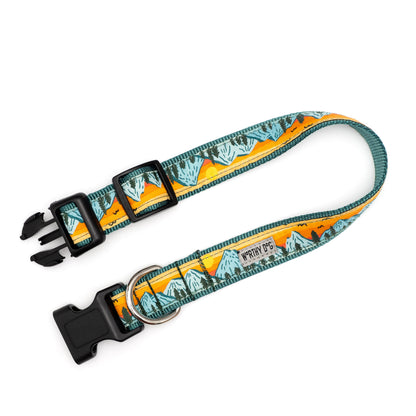 Mountain Print Nylon Dog Collar in multicolored, product view 4