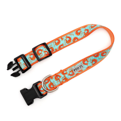 Shrimp Dog Collar – Blue, Sizes XS–XL
