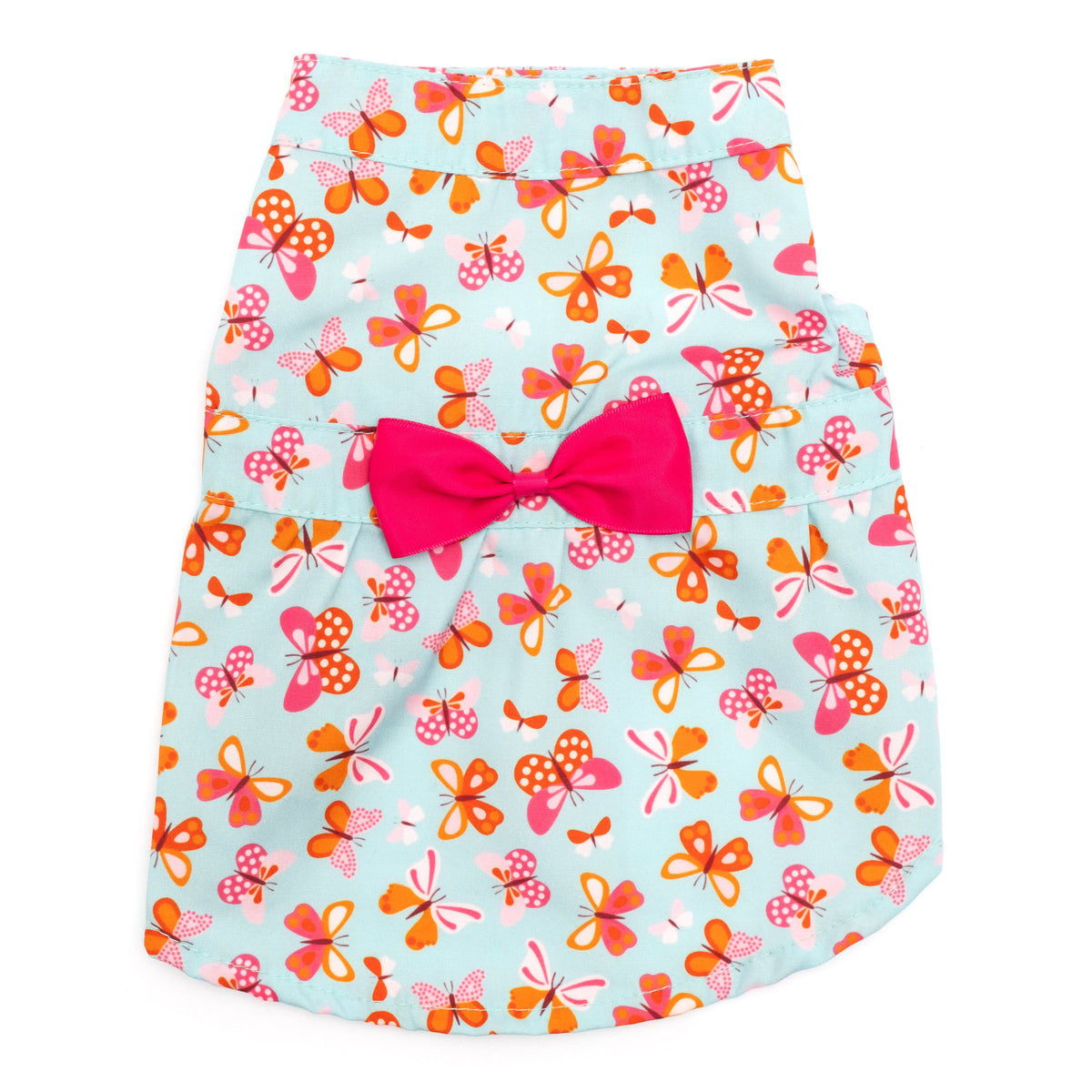 Butterfly Dog Dress – Polyester, Blue, Sizes XS–XXL