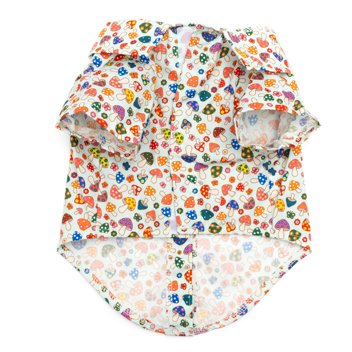 Mushrooms Dog Shirt – Polyester, Mint, Sizes XS–XXL