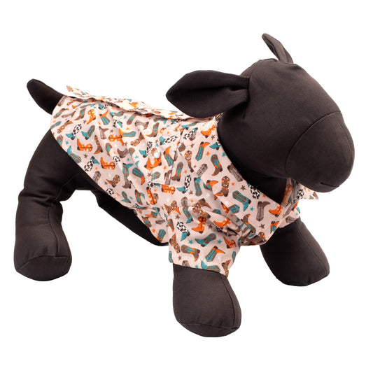 Wild Wild West Dog Shirt – Polyester, Beige, Sizes XS–XXL