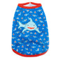 Sam the Shark Dog Tank Top – Polyester, Blue, Sizes XS–XXL