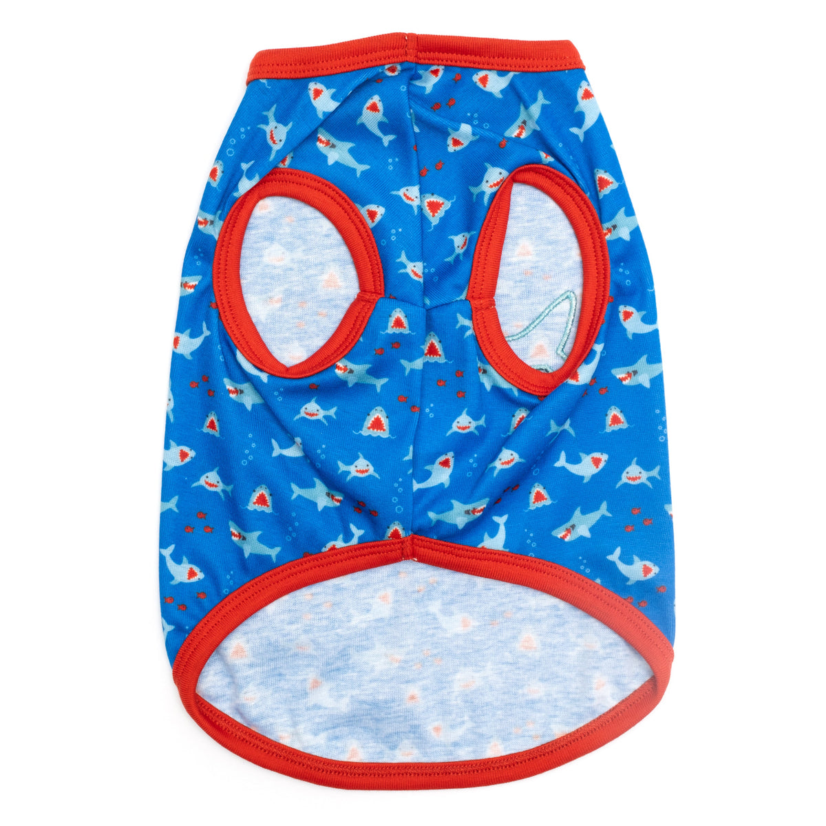 Sam the Shark Dog Tank Top – Polyester, Blue, Sizes XS–XXL
