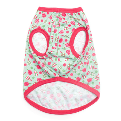 Pickleball Dog Tank Top – Polyester, Blue & Pink, Sizes XS–XXL