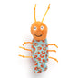 Shrimp Catnip Cat Toy, front view with orange antennae