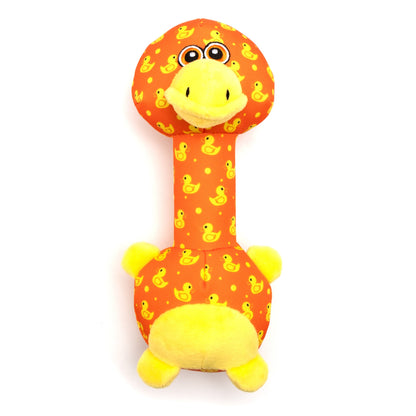 Ducky Long Neck Dog Toy – Orange, Size One Size