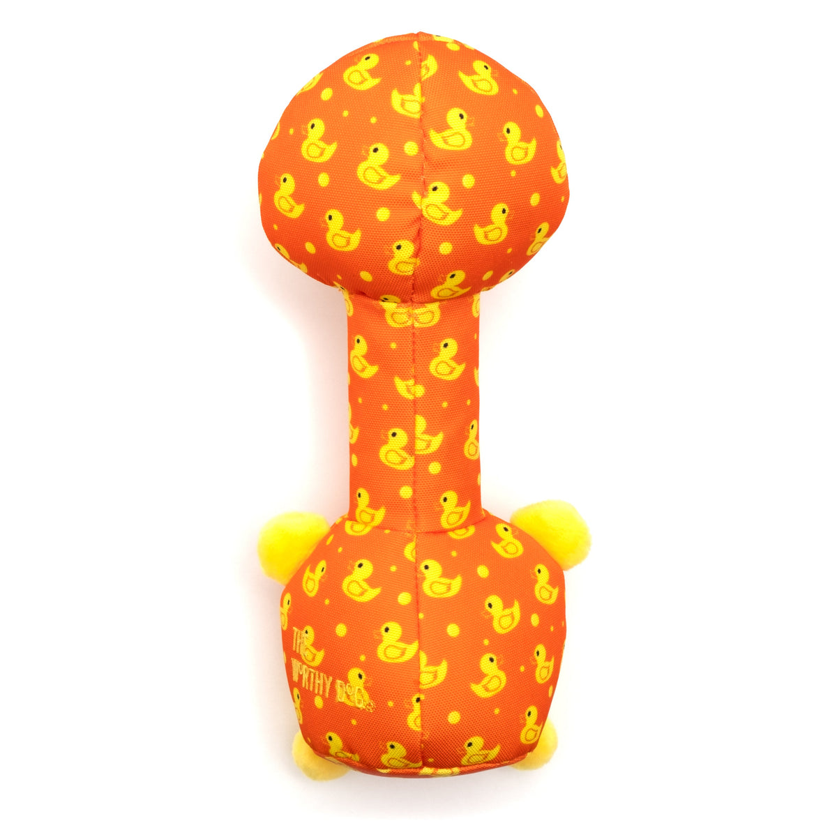 Ducky Long Neck Dog Toy – Orange, Size One Size