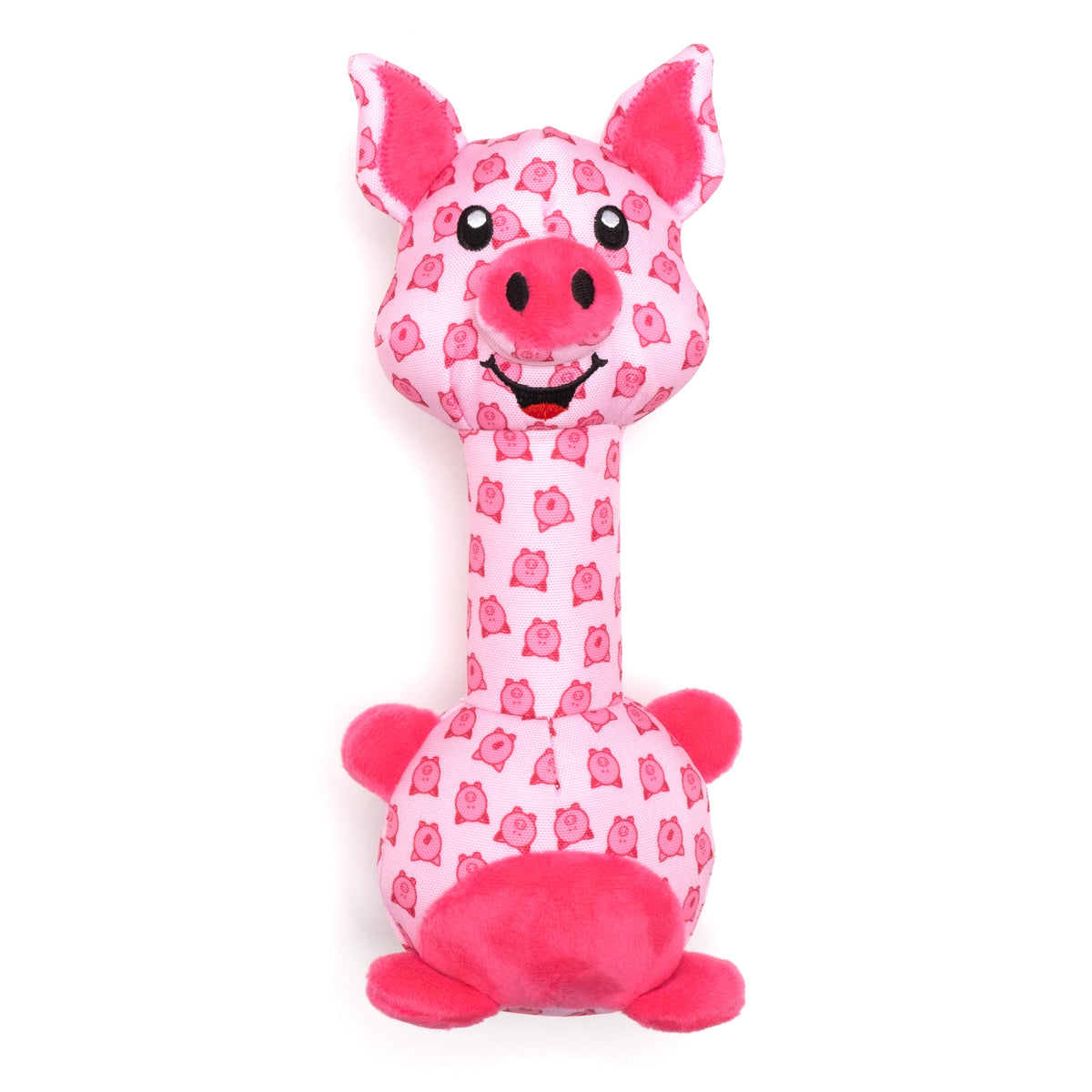 Piggy Long Neck Dog Toy – Pink, Size One Size
