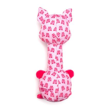 Piggy Long Neck Dog Toy – Pink, Size One Size