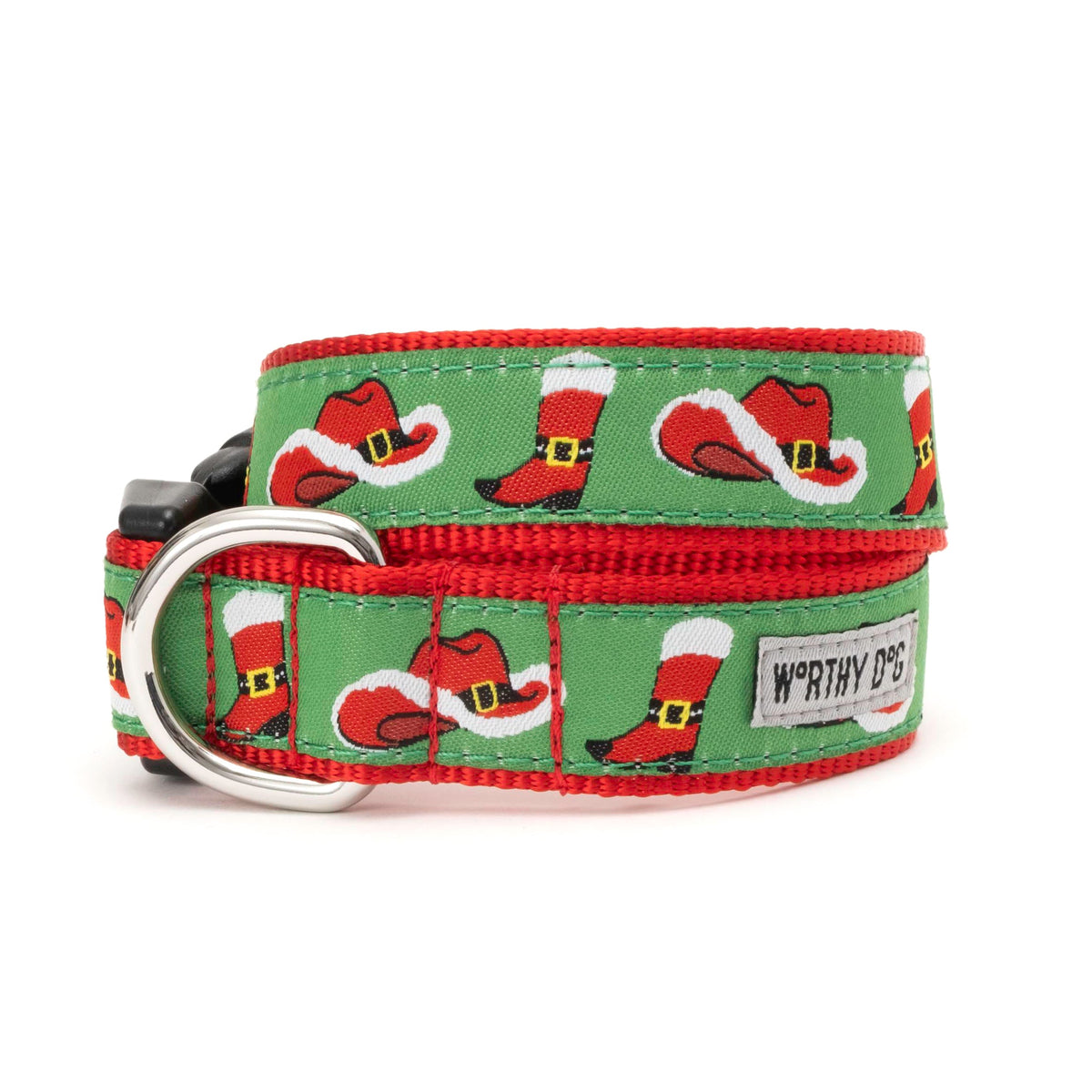 Cowboy Christmas Dog Dog Collar – Red, Sizes XS–XL