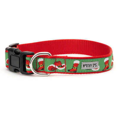 Cowboy Christmas Dog Dog Collar – Red, Sizes XS–XL